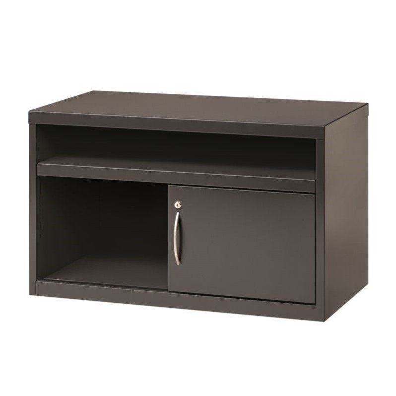 Hirsh 36-in Wide Low Metal Credenza with Sliding Door Charcoal