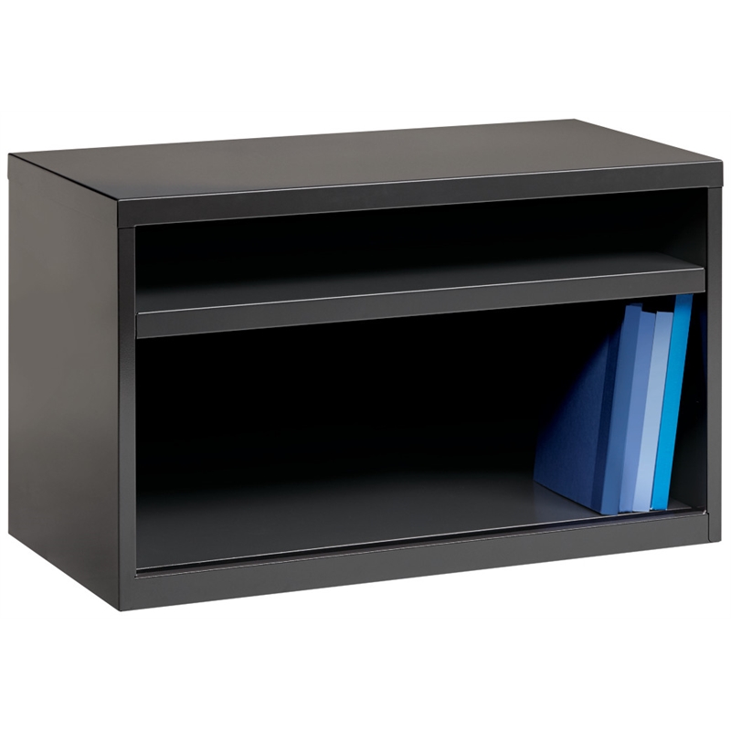 Hirsh 36-in Wide Low Metal Credenza with Shelves Charcoal