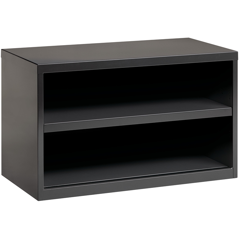 Hirsh 36-in Wide Low Metal Credenza with Shelves Charcoal