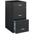 Space Solutions Contemporary 3 Drawer Metal File Cabinet in Charcoal