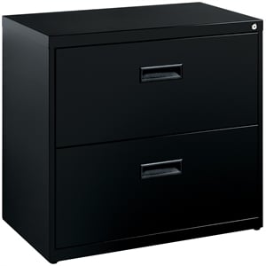 Hirsh 30-inch Width Metal 2 Drawer Home Office Lateral File Cabinet Black