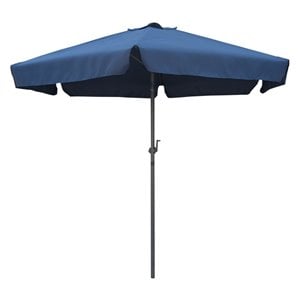 International Caravan St. Kitts 8' Tilt Crank Patio Umbrella in Navy