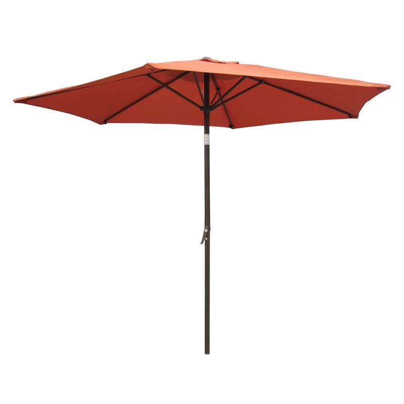 International Caravan 8' Outdoor Patio Umbrella in Terracotta
