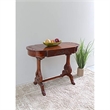 International Caravan Windsor Carved Writing Desk in Walnut Stain
