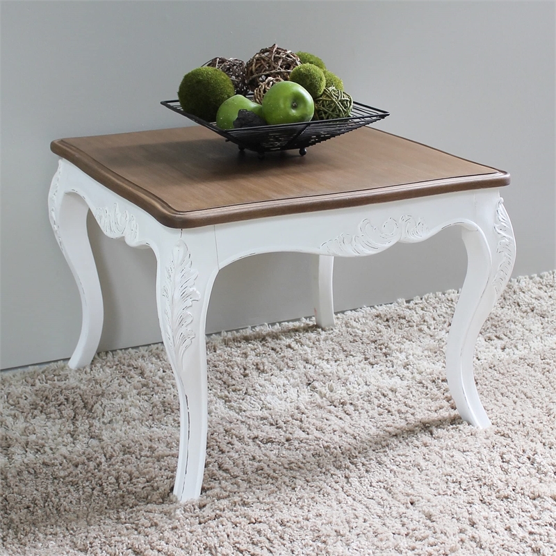 Ashbury Square End Table in Antique Red