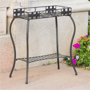 Santa Fe Iron Plant Stand in Antique Black
