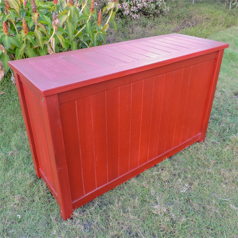 International Caravan Royal Fiji Patio Deck Box in Barn Red