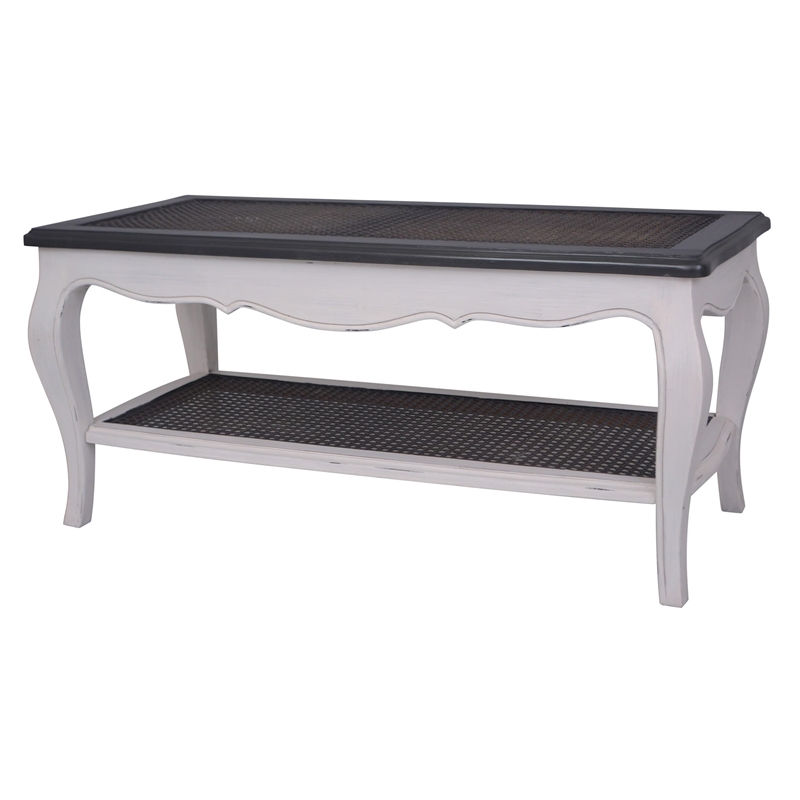 Ashbury Carved 2-Tier Coffee Table