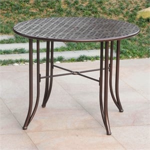 Mandalay Iron 39-inch Patio Dining Table