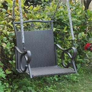 Valencia Resin Wicker Hanging Porch Swing