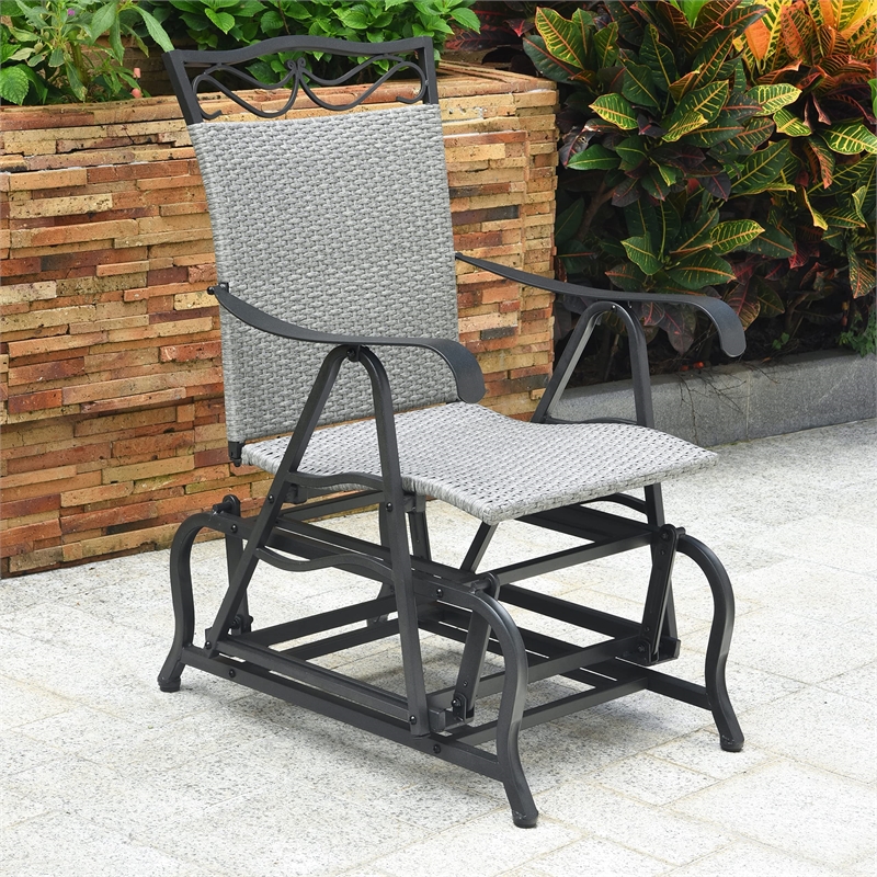 Valencia Resin Wicker Porch Glider
