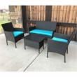 Cartagena 4-Piece Resin Wicker Outdoor Conversation Set