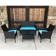 Cartagena 4-Piece Resin Wicker Outdoor Conversation Set