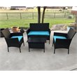 Cartagena 4-Piece Resin Wicker Outdoor Conversation Set