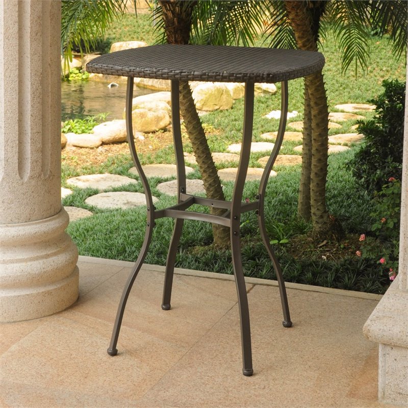 Valencia Resin Wicker Bar-Height Bistro Table