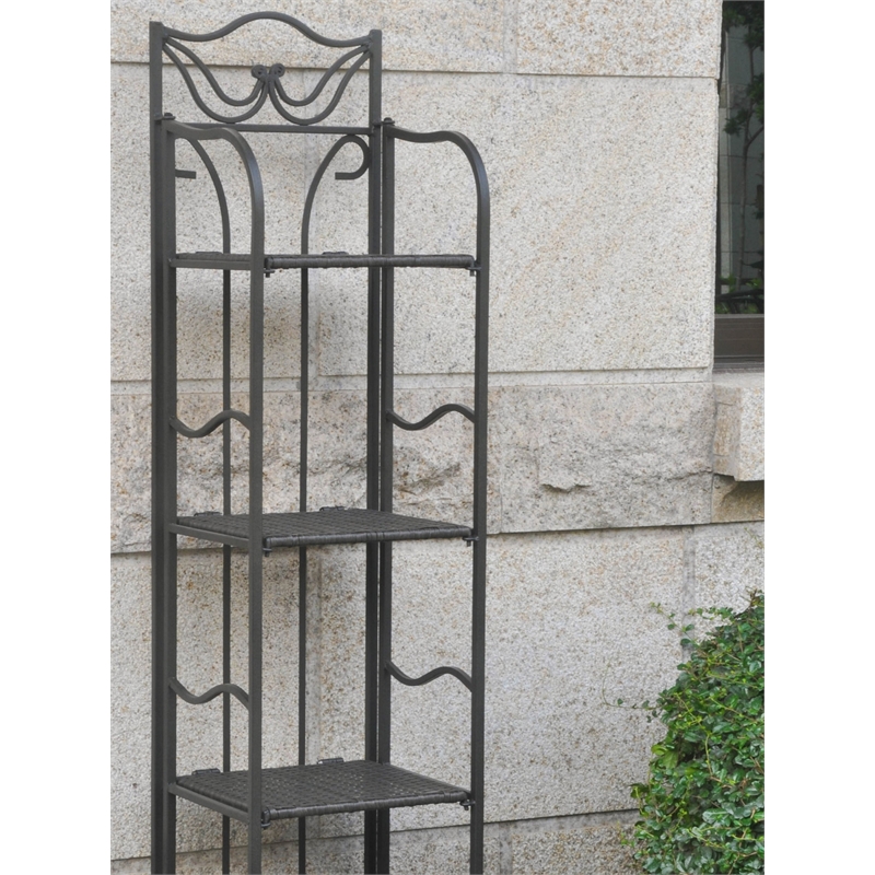 Valencia 4-Tier Resin Wicker Bakers Rack