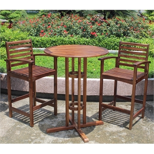 Highland Bar-Height 3-Piece Patio Bistro Set
