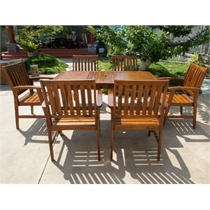 Highland Acacia 7-Piece Patio Dining Set