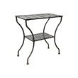 International Caravan Mandalay Iron Patio Wall Table in Antique Black