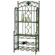 International Caravan Mandalay Iron Bakers Wine Rack in Verdi Gris