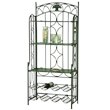 International Caravan Mandalay Iron Bakers Wine Rack in Verdi Gris