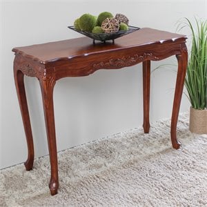 International Caravan Windsor Console Table in Walnut Stain