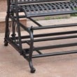 International Caravan Tropico Iron Patio Glider Loveseat in Black