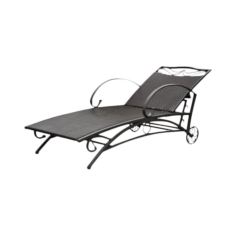 International Caravan Valencia Patio Chaise Lounge in Honey Pecan