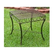 International Caravan Sun Ray Iron Patio Side Table in Bronze