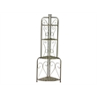 International Caravan Mandalay 4 Tier Iron Corner Bakers Rack in Black