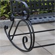 International Caravan Mandalay Iron Patio Rocker Loveseat in Black