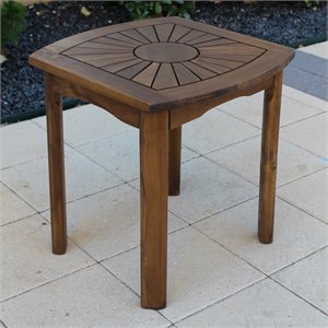 International Caravan Sunburst Outdoor Patio Side Table