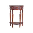 International Caravan Windsor Half Moon Console Table in Walnut Stain
