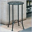 International Caravan Mandalay Iron Patio Side Table in Verdi Gris