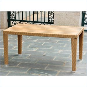 International Caravan Barcelona Patio Dining Table in Honey