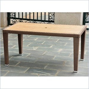 International Caravan Barcelona Patio Dining Table in Antique Brown