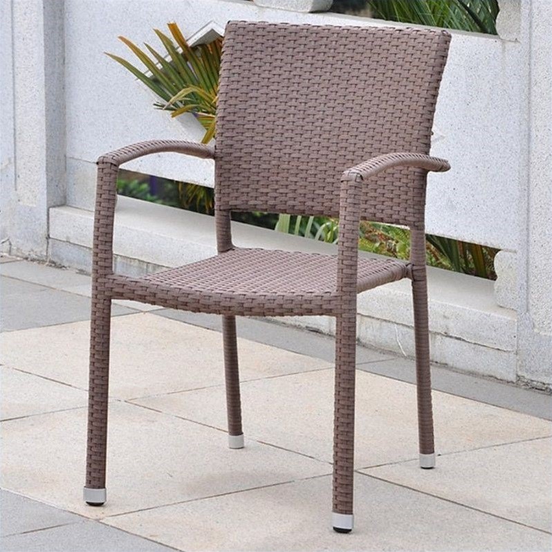 International Caravan Barcelona Patio Dining Chair in Brown (Set of 2)