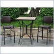 International Caravan Barcelona 5 Piece Patio Pub Set in Chocolate