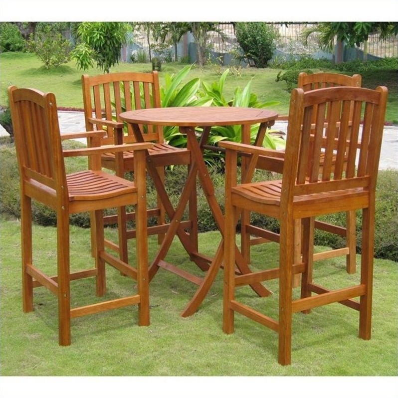 International Caravan Seva Royal Tahiti Patio Dining Set - Thumbnail 2
