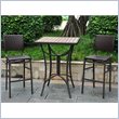 International Caravan Barcelona 3 Piece Patio Pub Set in Chocolate