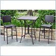 International Caravan Barcelona 3 Piece Patio Pub Set in Antique Black