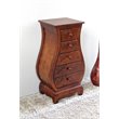 International Caravan Windsor 5 Drawer Bombe Chest in Walnut Stain