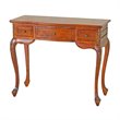 International Caravan Windsor 3 Drawer Vanity Desk in Walnut Stain