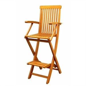 International Caravan Royal Tahiti Outdoor Patio Folding Bar Stool (Set of 2)