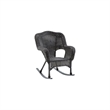 International Caravan Monaco Resin Patio Rocker in Black (Set of 2)