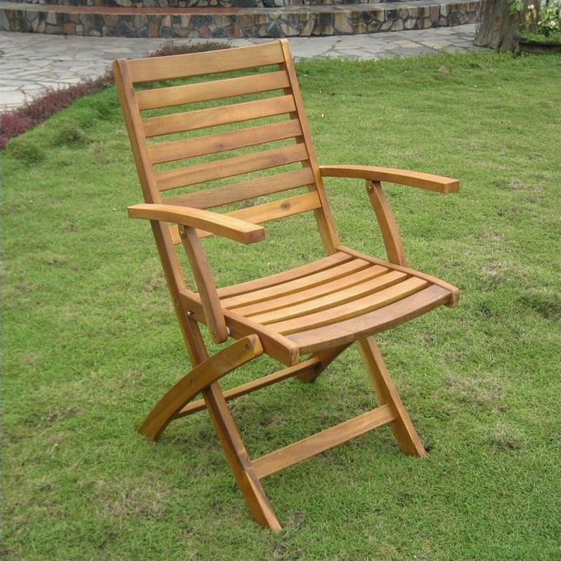 International Caravan Royal Fiji Set of 2 Patio Chair in Natural
