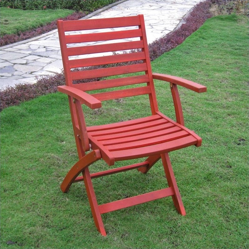 International Caravan Royal Fiji Set of 2 Patio Chair in Barn Red