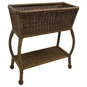 International Caravan Chelsea 24&quot Resin Potting Bench in Mocha