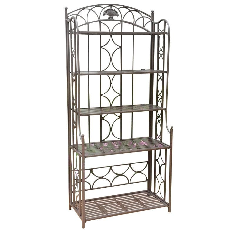 Mandalay 5-Tier Folding Iron Bakers Rack