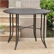 International Caravan Mandalay Iron Patio Dining Table in Black